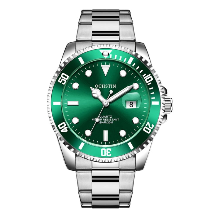 Ochstin 5019F Fashion Business Single Calendar Waterproof Stainless Steel Strap Quartz Watch