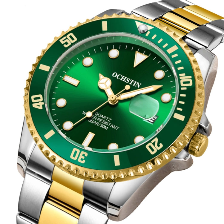 Ochstin 5019F Fashion Business Single Calendar Waterproof Stainless Steel Strap Quartz Watch