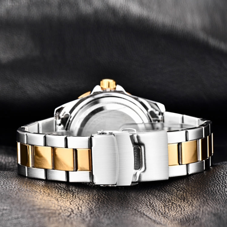 Ochstin 5019F Fashion Business Single Calendar Waterproof Stainless Steel Strap Quartz Watch