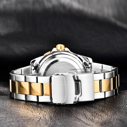 Ochstin 5019F Fashion Business Single Calendar Waterproof Stainless Steel Strap Quartz Watch