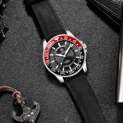 Ochstin 5019G Fashion Business Waterproof Leather Strap Quartz Watch