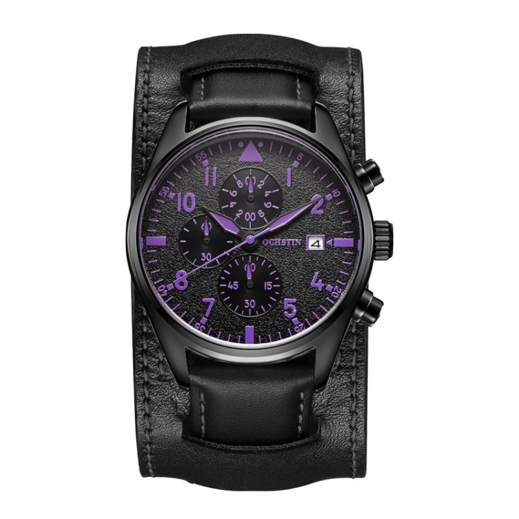 Ochstin 7227 Multifunctional Business Leather Wrist Wrist Waterproof Quartz Watch