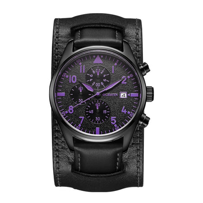 Ochstin 7227 Multifunctional Business Leather Wrist Wrist Waterproof Quartz Watch