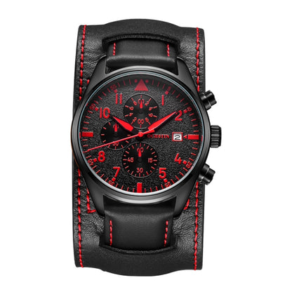 Ochstin 7227 Multifunctional Business Leather Wrist Wrist Waterproof Quartz Watch