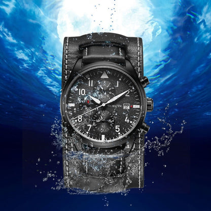 Ochstin 7227 Multifunctional Business Leather Wrist Wrist Waterproof Quartz Watch
