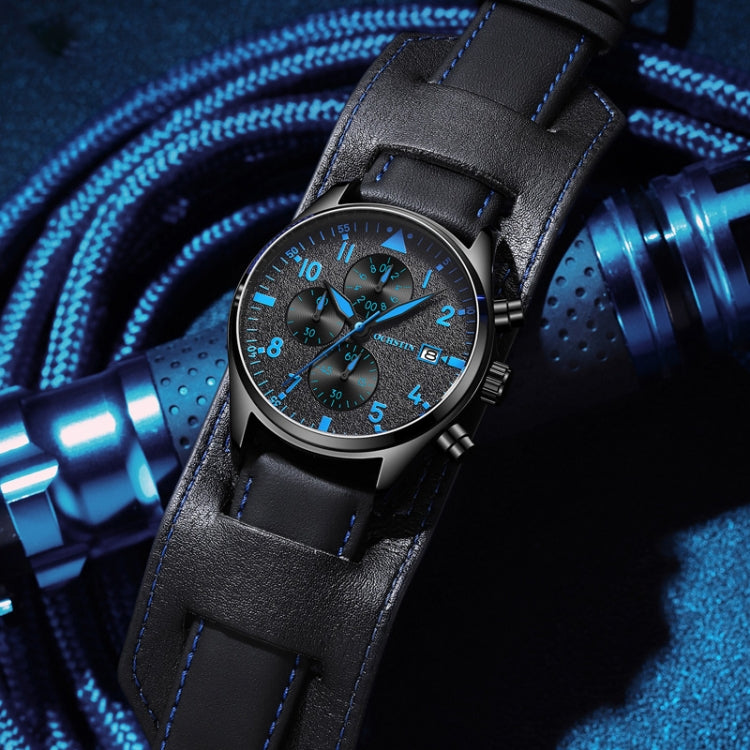 Ochstin 7227 Multifunctional Business Leather Wrist Wrist Waterproof Quartz Watch