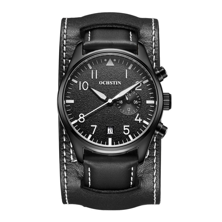 Ochstin 7228 Multifunctional Business Leather Wrist Wrist Waterproof Quartz Watch