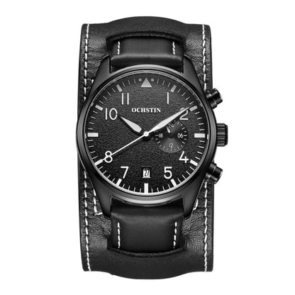 Ochstin 7228 Multifunctional Business Leather Wrist Wrist Waterproof Quartz Watch
