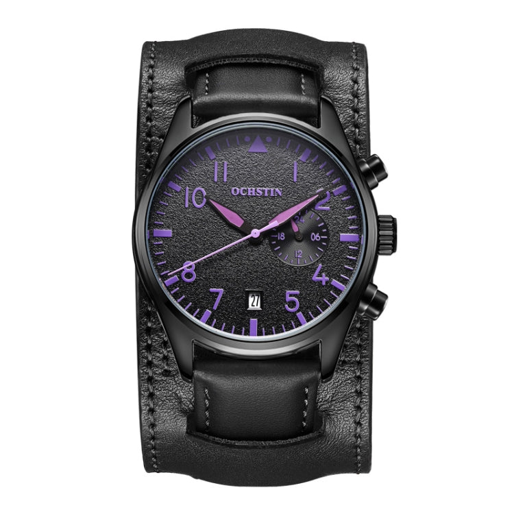 Ochstin 7228 Multifunctional Business Leather Wrist Wrist Waterproof Quartz Watch