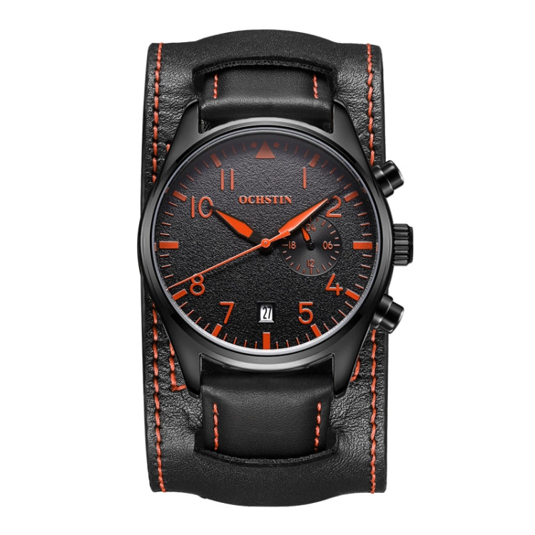Ochstin 7228 Multifunctional Business Leather Wrist Wrist Waterproof Quartz Watch