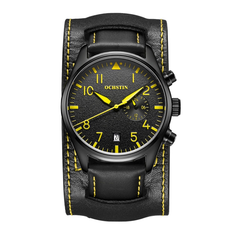 Ochstin 7228 Multifunctional Business Leather Wrist Wrist Waterproof Quartz Watch