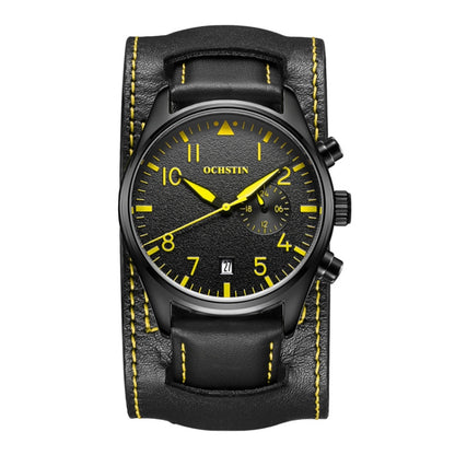 Ochstin 7228 Multifunctional Business Leather Wrist Wrist Waterproof Quartz Watch