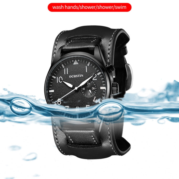 Ochstin 7228 Multifunctional Business Leather Wrist Wrist Waterproof Quartz Watch