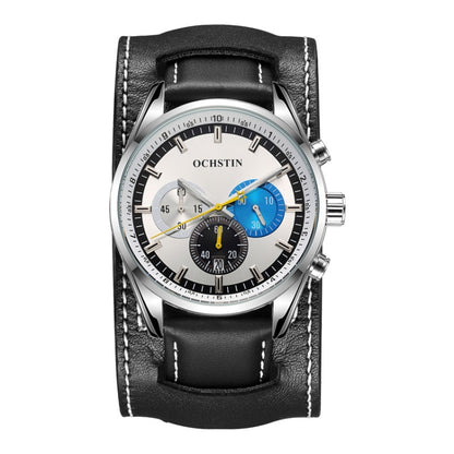 Ochstin 7229 Multifunctional Business Leather Wrist Wrist Waterproof Luminous Quartz Watch