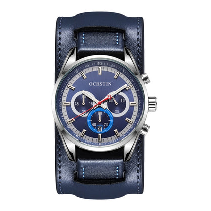Ochstin 7229 Multifunctional Business Leather Wrist Wrist Waterproof Luminous Quartz Watch
