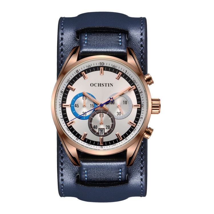 Ochstin 7229 Multifunctional Business Leather Wrist Wrist Waterproof Luminous Quartz Watch