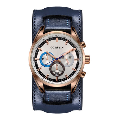 Ochstin 7229 Multifunctional Business Leather Wrist Wrist Waterproof Luminous Quartz Watch