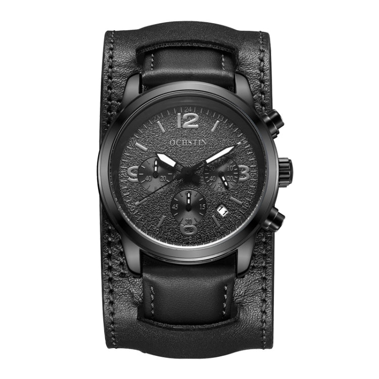 Ochstin 7230 Multifunctional Business Leather Wrist Wrist Waterproof Quartz Watch