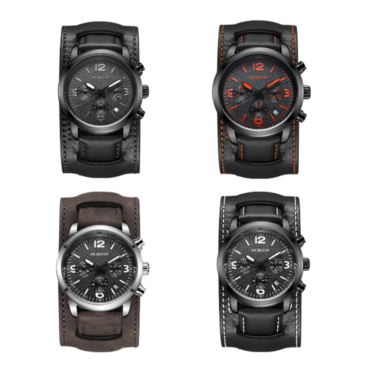 Ochstin 7230 Multifunctional Business Leather Wrist Wrist Waterproof Quartz Watch