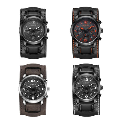 Ochstin 7230 Multifunctional Business Leather Wrist Wrist Waterproof Quartz Watch