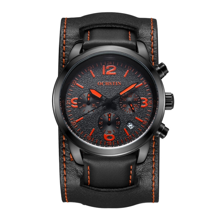 Ochstin 7230 Multifunctional Business Leather Wrist Wrist Waterproof Quartz Watch