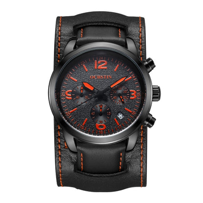 Ochstin 7230 Multifunctional Business Leather Wrist Wrist Waterproof Quartz Watch