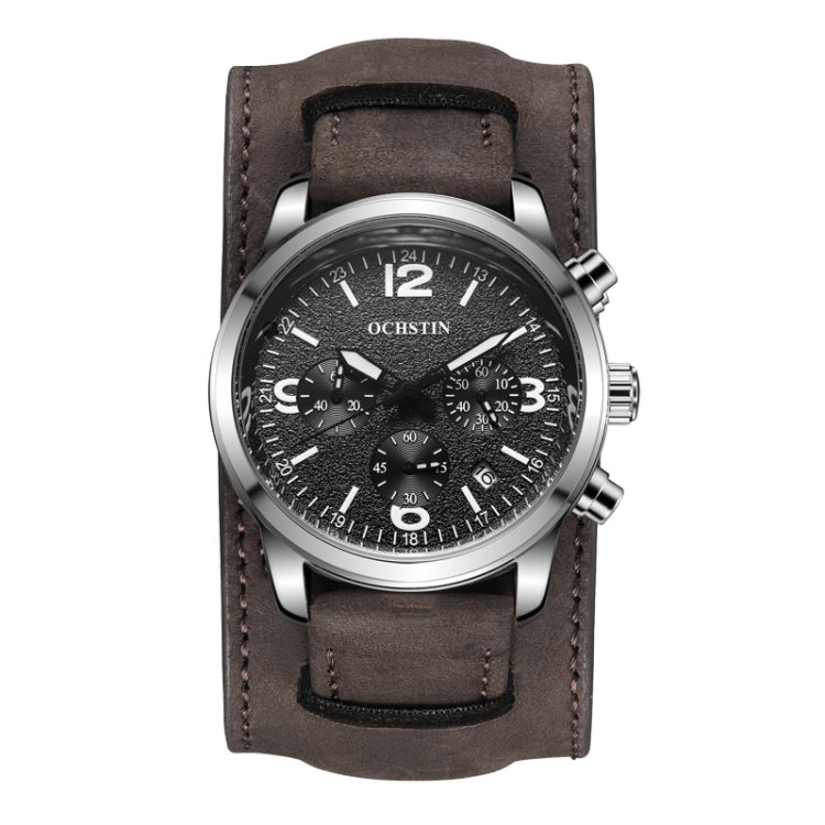 Ochstin 7230 Multifunctional Business Leather Wrist Wrist Waterproof Quartz Watch