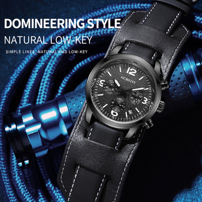 Ochstin 7230 Multifunctional Business Leather Wrist Wrist Waterproof Quartz Watch