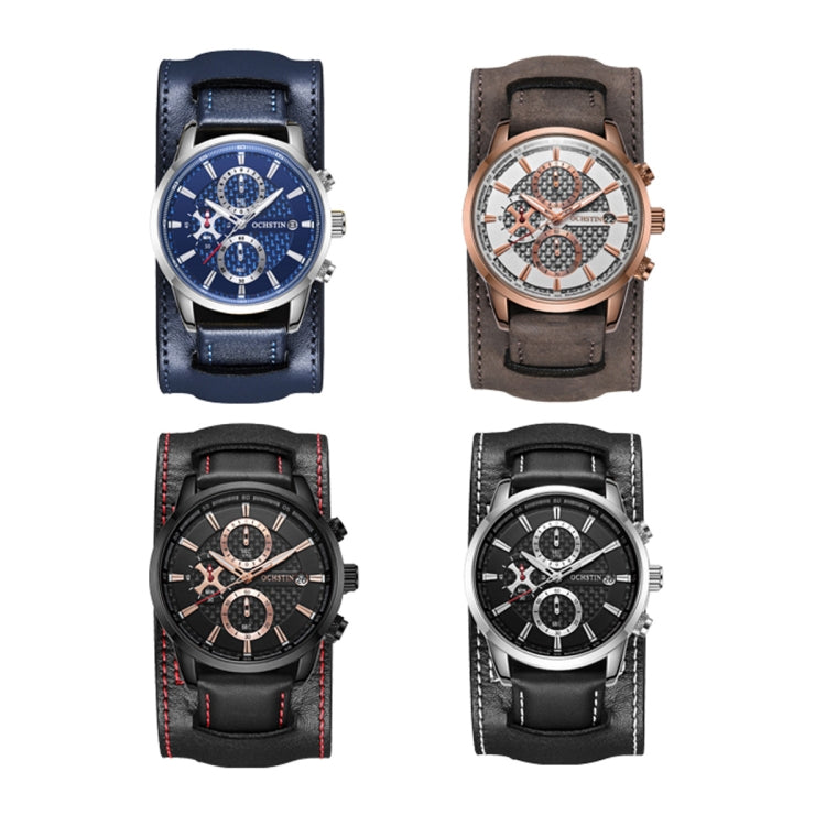 Ochstin 7231 Multifunctional Business Leather Wrist Wrist Waterproof Quartz Watch