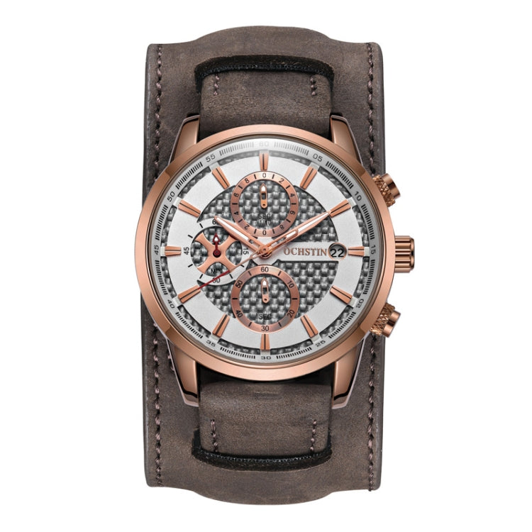 Ochstin 7231 Multifunctional Business Leather Wrist Wrist Waterproof Quartz Watch
