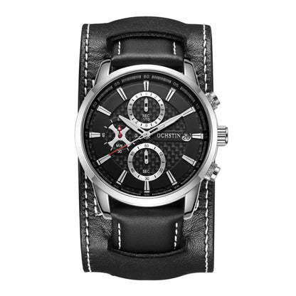 Ochstin 7231 Multifunctional Business Leather Wrist Wrist Waterproof Quartz Watch