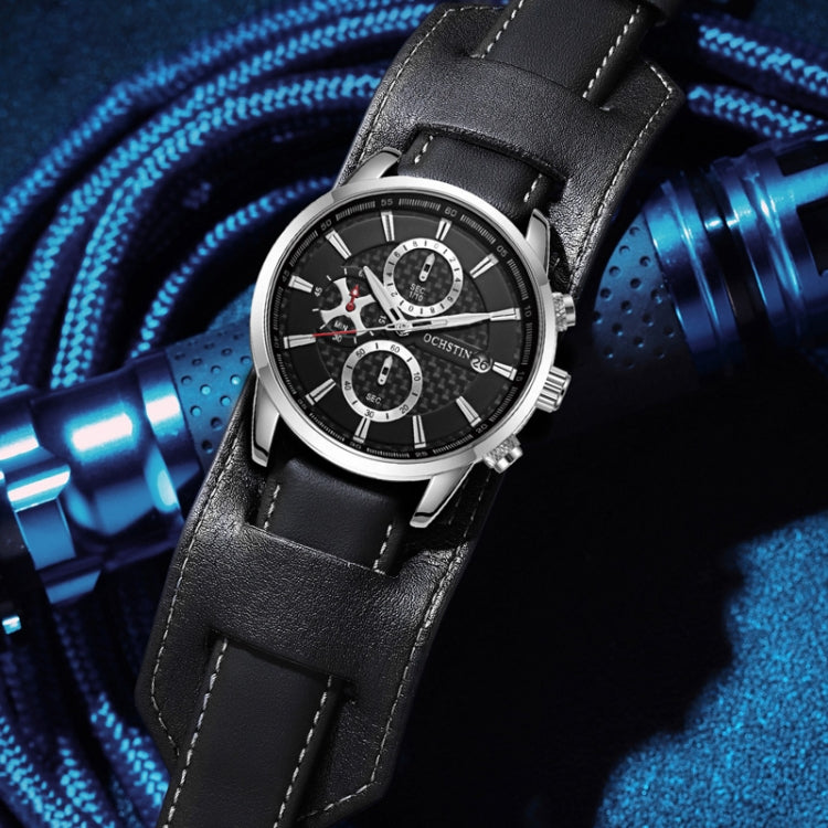 Ochstin 7231 Multifunctional Business Leather Wrist Wrist Waterproof Quartz Watch