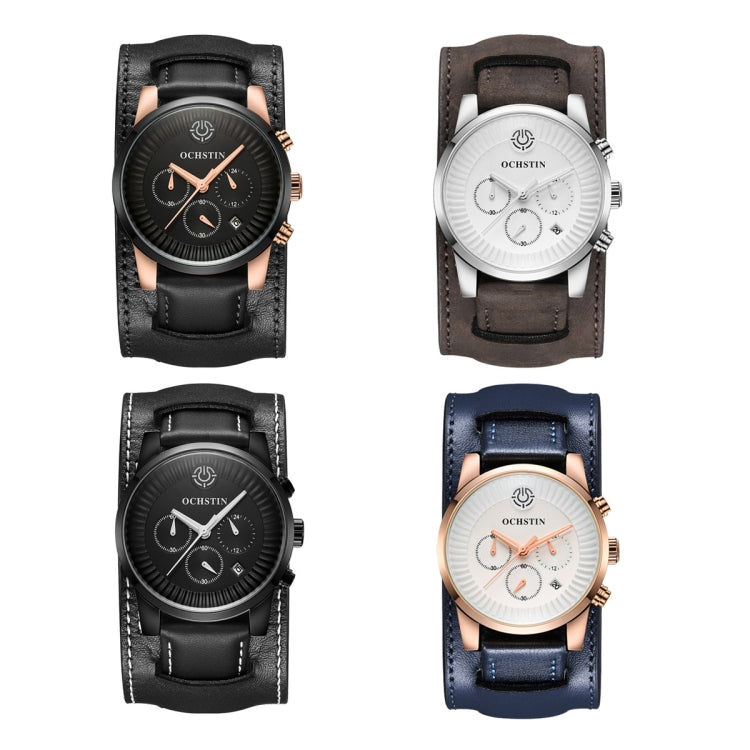 Ochstin 7232 Multifunctional Business Leather Wrist Wrist Waterproof Quartz Watch
