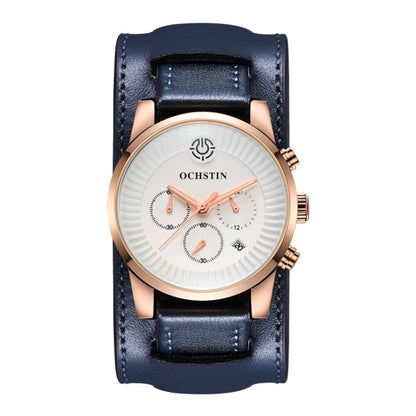 Ochstin 7232 Multifunctional Business Leather Wrist Wrist Waterproof Quartz Watch