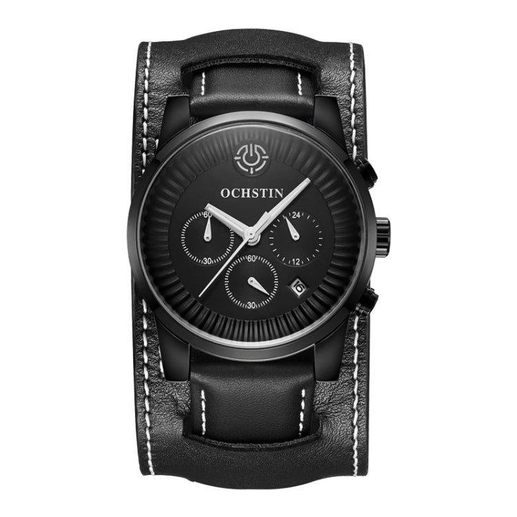 Ochstin 7232 Multifunctional Business Leather Wrist Wrist Waterproof Quartz Watch