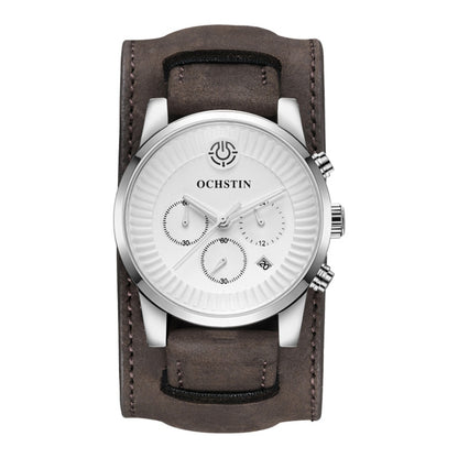 Ochstin 7232 Multifunctional Business Leather Wrist Wrist Waterproof Quartz Watch