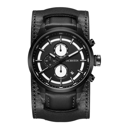 Ochstin 7235 Multifunctional Business Leather Wrist Wrist Waterproof Quartz Watch
