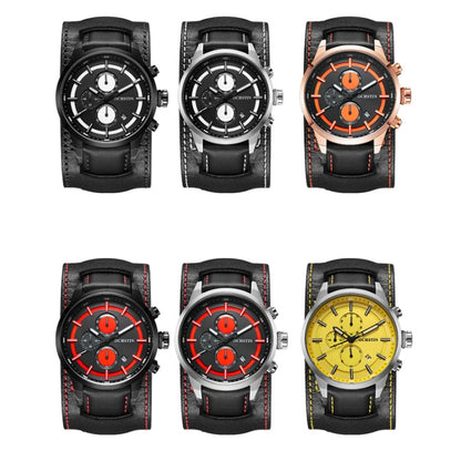 Ochstin 7235 Multifunctional Business Leather Wrist Wrist Waterproof Quartz Watch
