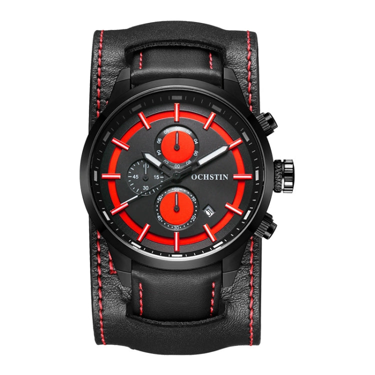 Ochstin 7235 Multifunctional Business Leather Wrist Wrist Waterproof Quartz Watch