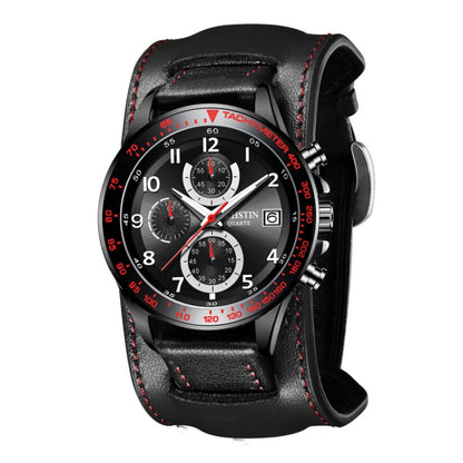 Ochstin 7233 Multifunctional Business Leather Wrist Wrist Waterproof Quartz Watch