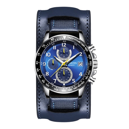 Ochstin 7233 Multifunctional Business Leather Wrist Wrist Waterproof Quartz Watch
