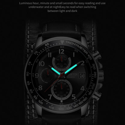 Ochstin 7233 Multifunctional Business Leather Wrist Wrist Waterproof Quartz Watch