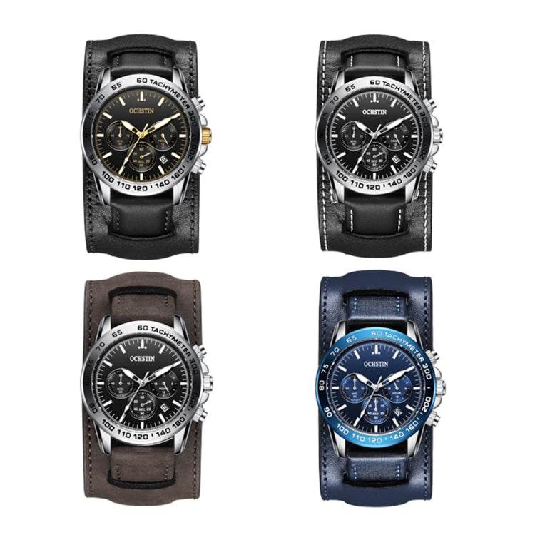 Ochstin 7234 Multifunctional Business Leather Wrist Wrist Waterproof Quartz Watch