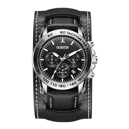 Ochstin 7234 Multifunctional Business Leather Wrist Wrist Waterproof Quartz Watch