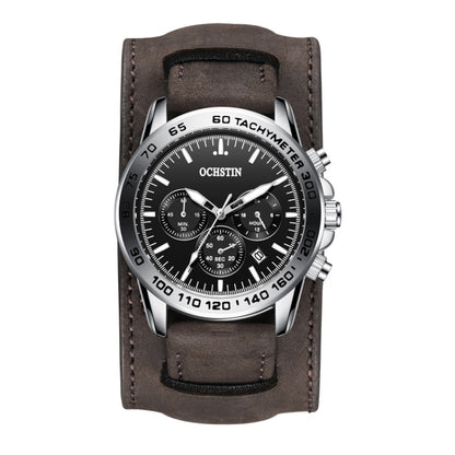 Ochstin 7234 Multifunctional Business Leather Wrist Wrist Waterproof Quartz Watch
