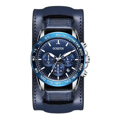 Ochstin 7234 Multifunctional Business Leather Wrist Wrist Waterproof Quartz Watch