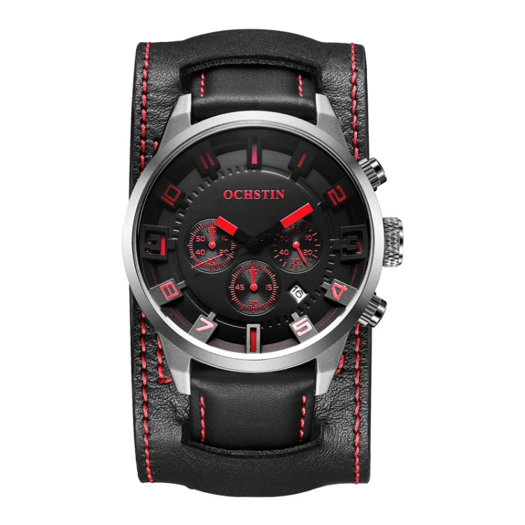 Ochstin 7236 Multifunctional Business Leather Wrist Wrist Waterproof Quartz Watch