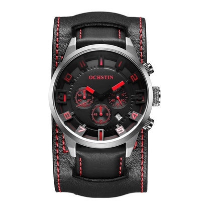 Ochstin 7236 Multifunctional Business Leather Wrist Wrist Waterproof Quartz Watch
