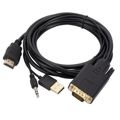 VGA to HDMI Adapter Cable with Audio Band Power Supply, Length: 1.8m