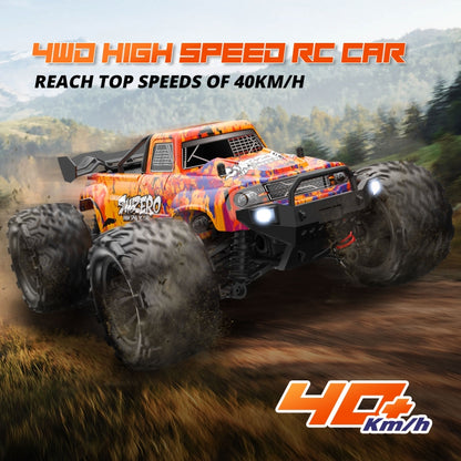 9500E 1:16 Full Scale Remote Control 4WD High Speed Car, 9500E(Red), 9500E(Orange)